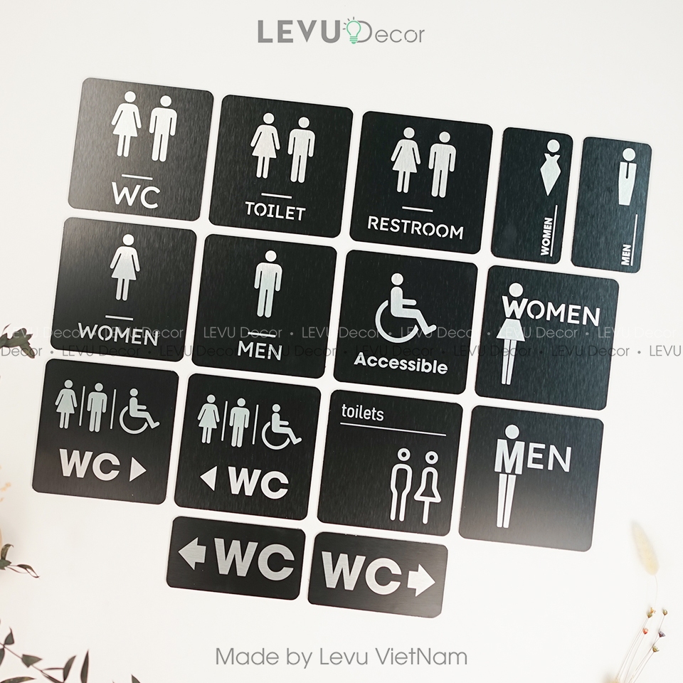 Bảng WC - Toilet - Restroom - Bathroom - Men - Women - Accessible ...