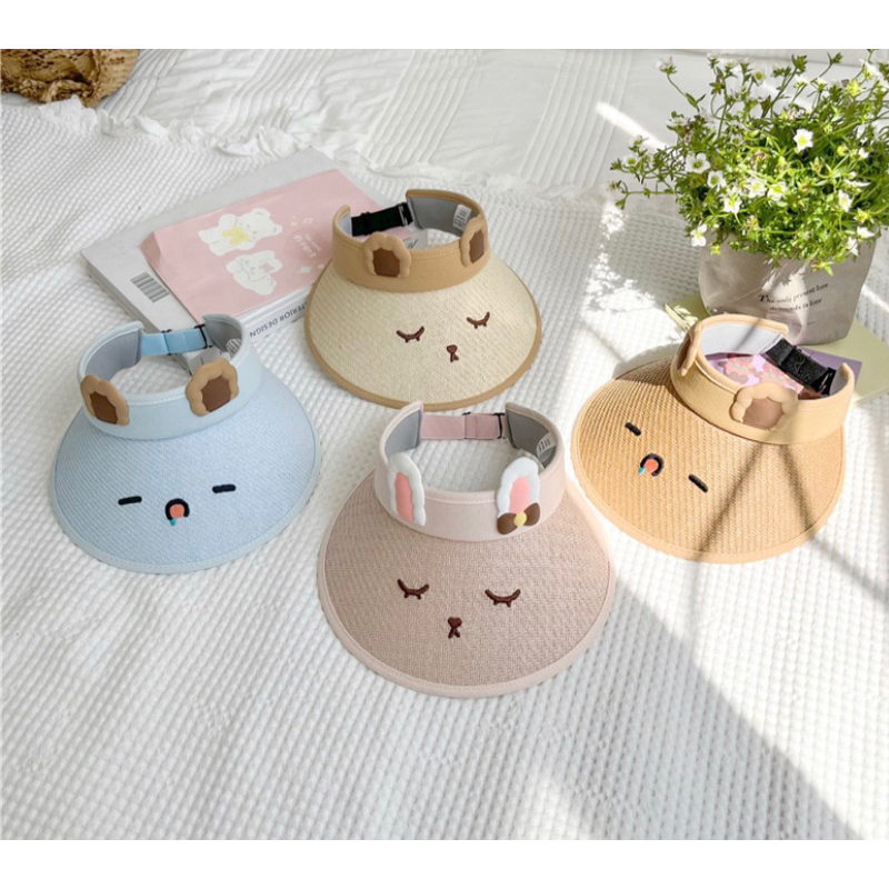 MŨ NỬA ĐẦU CHỐNG TIA UV TAI THỎ CHO BÉ 3-12tuổi