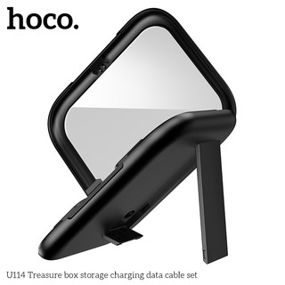 Cáp sạc đa năng 6 in 1 Hoco U114 dài 28cm, max 60W - sử dụng mọi thiết bị (Đen) - Phụ Kiện Nhất Tín