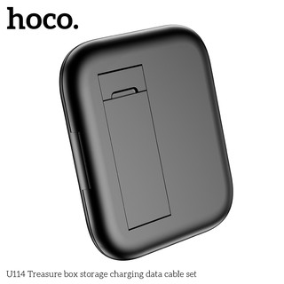 Cáp sạc đa năng 6 in 1 Hoco U114 dài 28cm, max 60W - sử dụng mọi thiết bị (Đen) - Phụ Kiện Nhất Tín