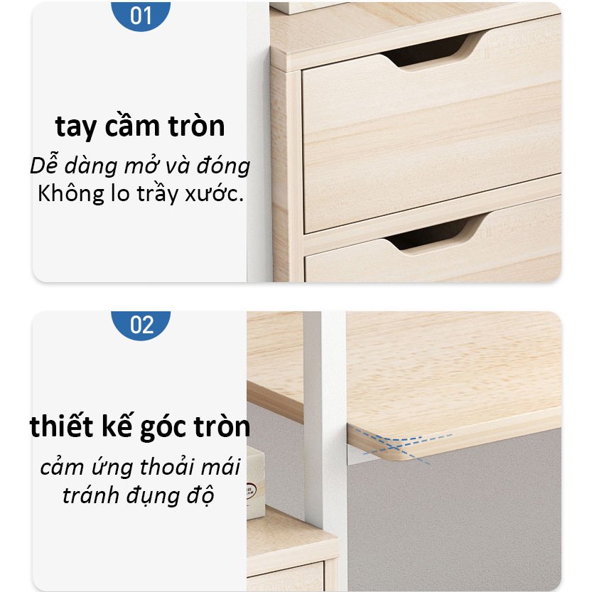 SUNNY Bàn làm việc bàn học Nội Thất kèm giá sách tiện lợi hiện đại phong cách mặt bàn kích thước lớn tháo lắp dễ dàng