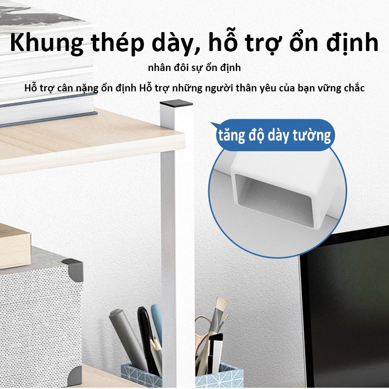 SUNNY Bàn làm việc bàn học Nội Thất kèm giá sách tiện lợi hiện đại phong cách mặt bàn kích thước lớn tháo lắp dễ dàng