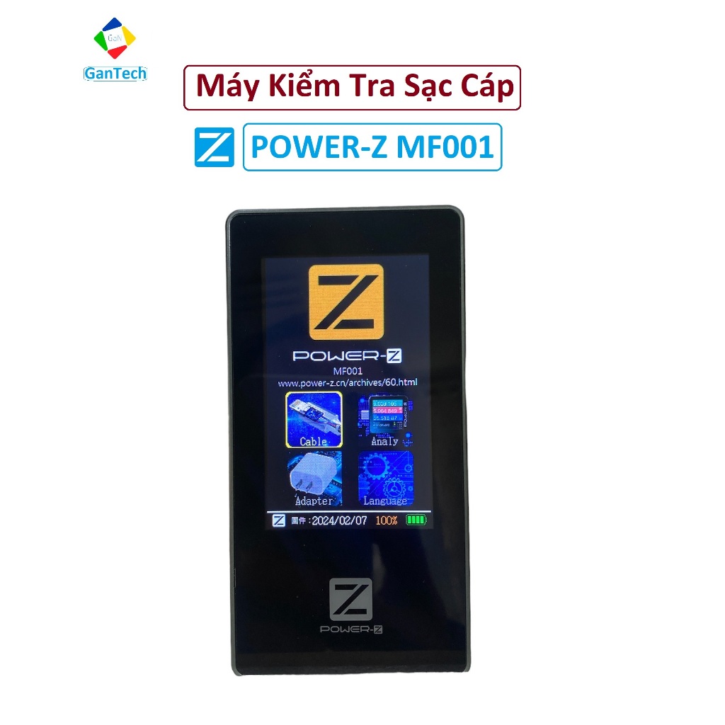 POWERZ MF001 Máy kiểm tra cáp sạc chuẩn MFI ,củ sạc PD chính hãng,linh