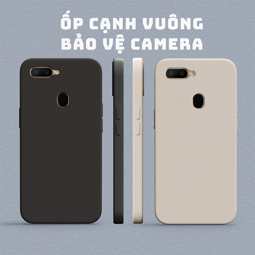 Ốp Lưng Điện Thoại cạnh vuông cho OPPO A5S / A12 / A7/ F9 |ỐP TPU ICCASE