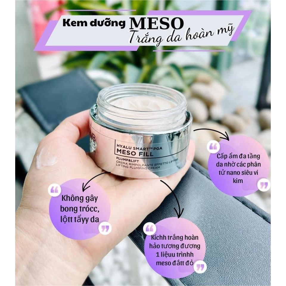 BỘ MESO FILL - Nâng Cơ, Trẻ Hóa Da, Trắng Da RVBLAB Nhập Khẩu Từ Ý (Serum/ Kem dưỡng)