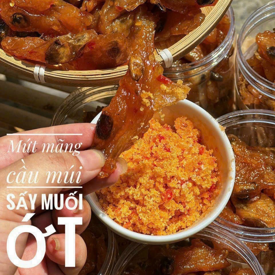 Mứt Mãng Cầu Múi Sấy Muối Ớt hũ 500gr Ăn Vặt Su Xoắn