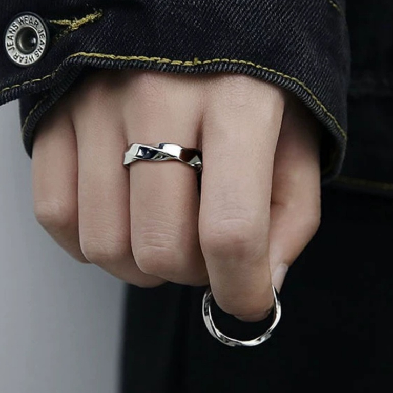 Nhẫn Titan Nam Cá Tính, Nhẫn Unisex Không Gỉ Thời Trang Coolmen Nhiều ...