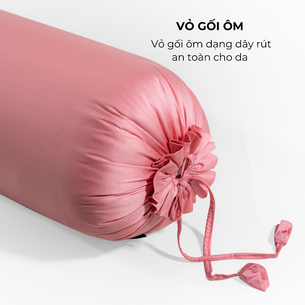 Ảnh Vỏ Gối Ôm Gòn Bedding Lụa Tencel 60s Cao Cấp Màu Trơn 37x105 cm 2