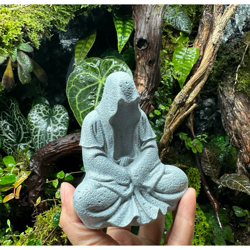 Mô hình tượng vô diện chất liệu bột đá trang trí terrarium,