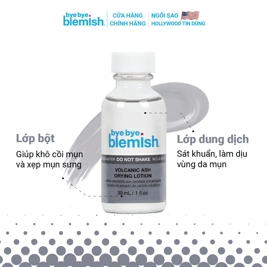 Ảnh Chấm Đẩy Mụn Đầu Đen, Đầu Trắng, Bã Nhờn, Giảm Viêm Từ Tro Núi Lửa Bye Bye Blemish Volcanic Ash Drying Lotion 30ml 3
