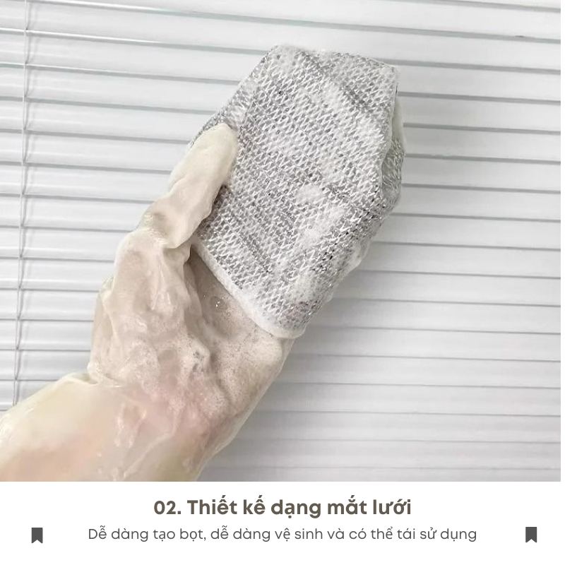 Set 10 Giẻ Rửa Chén Dây Kim Loại Lau Bồn Rửa Bát Cọ Rửa Xoong Nồi Đa Năng, Khăn Cọ Rửa Đa Năng Không Xước | 031