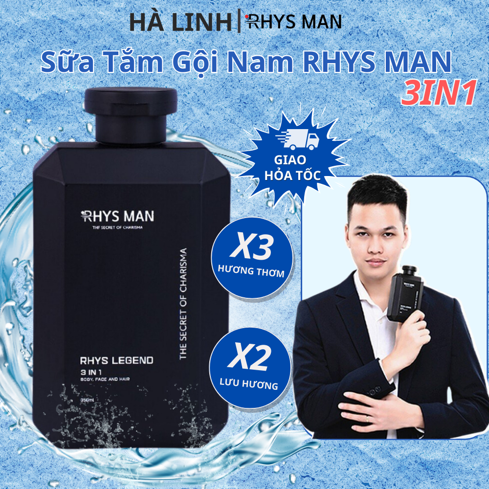 Sữa Tắm Gội Nam Hương Nước Hoa 3 in 1 RHYS MAN Rhys Legend 350ml - Khử ...