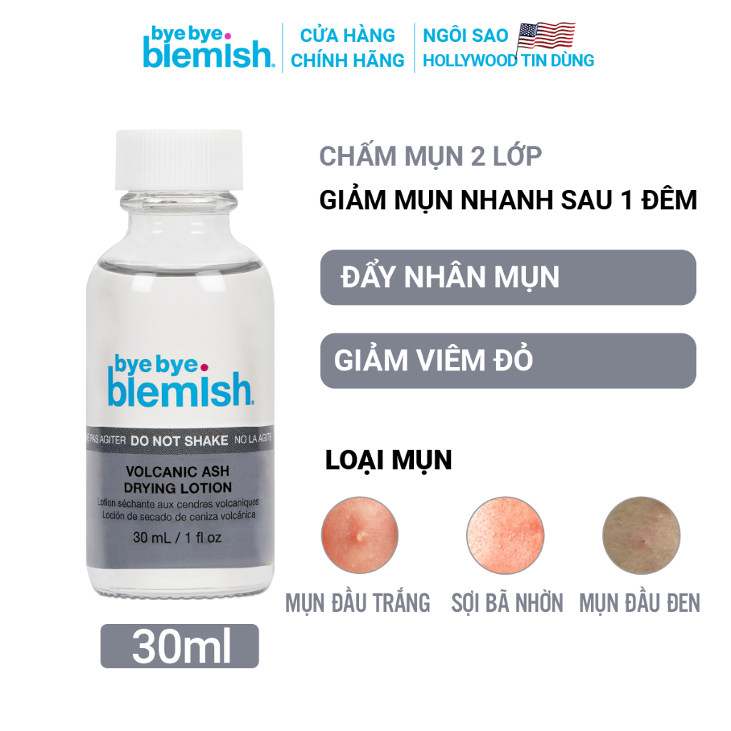 Ảnh Combo Chấm mụn tro núi lửa dành cho mụn trắng, sưng đỏ và Chấm mụn Vitamin C dành cho da mụn thâm 30ml 2