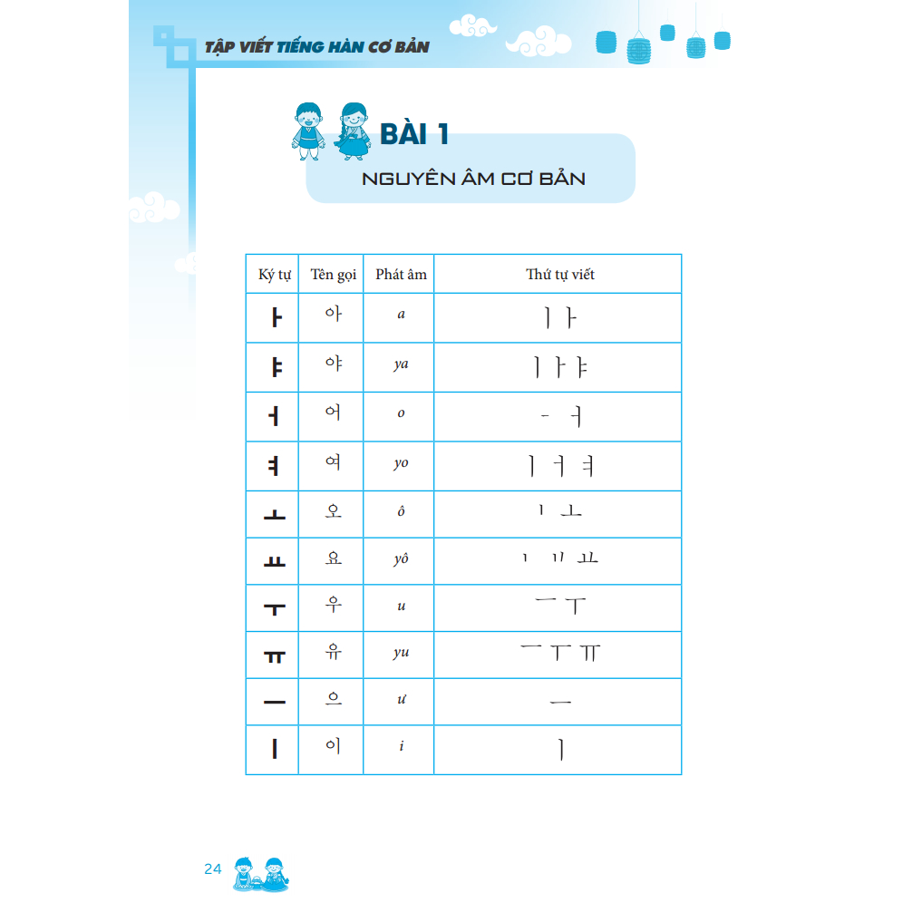 Ảnh Sách - Tập viết tiếng Hàn cơ bản 1