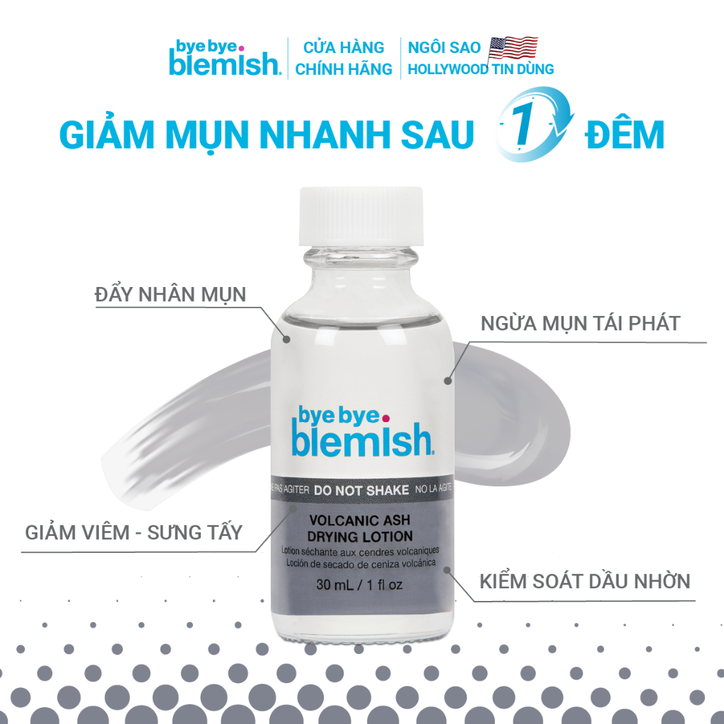 Ảnh Combo Chấm mụn tro núi lửa dành cho mụn trắng, sưng đỏ và Chấm mụn Vitamin C dành cho da mụn thâm 30ml 3
