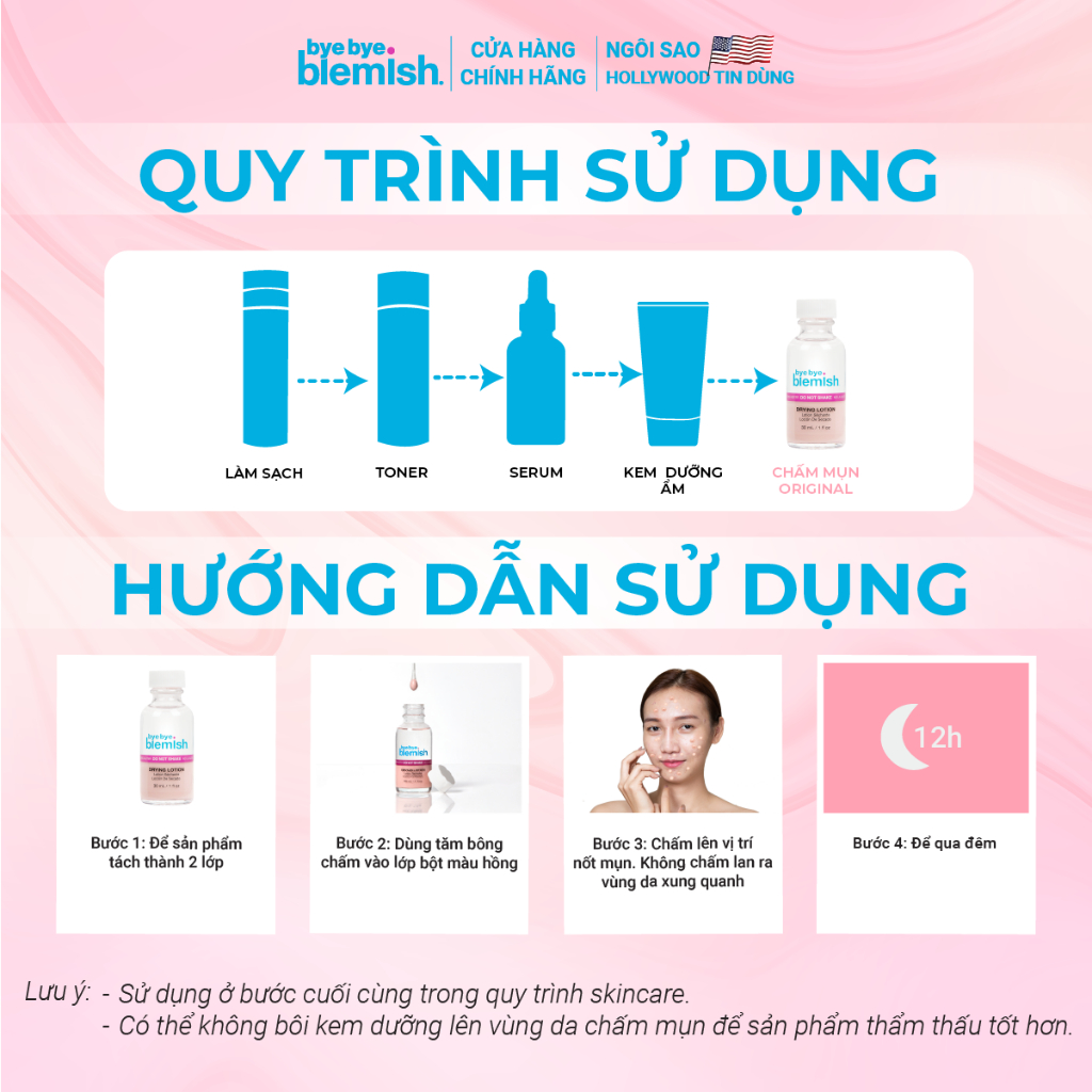 Ảnh Combo Chấm mụn và Tinh chất Peel da 7% AHA + 2% BHA Bye Bye Blemish giúp giảm mụn sưng đỏ, mờ vết thâm và tái tạo làn da 4