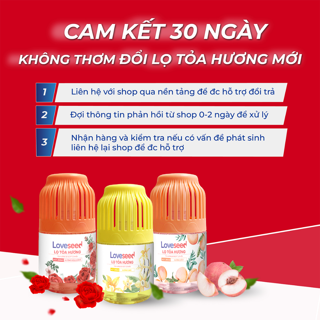 Ảnh Lọ tỏa hương Loveseed hương thơm tự nhiên dễ chịu khử mùi sáp thơm phòng thế hệ mới 60 ngày - 200ml 3