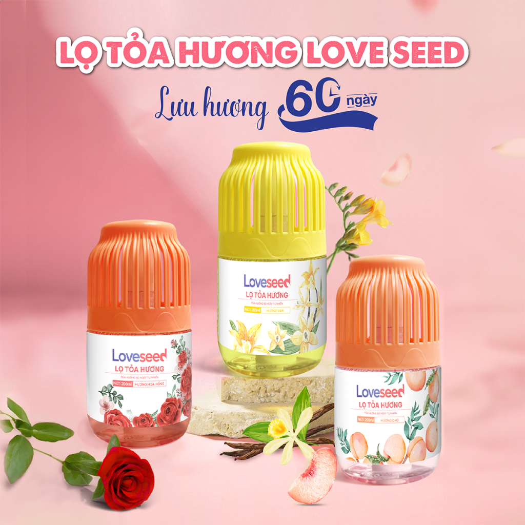 Ảnh Lọ tỏa hương Loveseed hương thơm tự nhiên dễ chịu khử mùi sáp thơm phòng thế hệ mới 60 ngày - 200ml 2