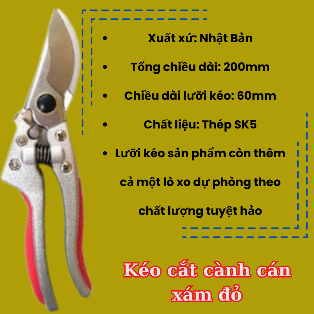 Kéo cắt cành cong các loại (Licota, Wynn's, Sk5 Top, C-mart, LS+...) 8