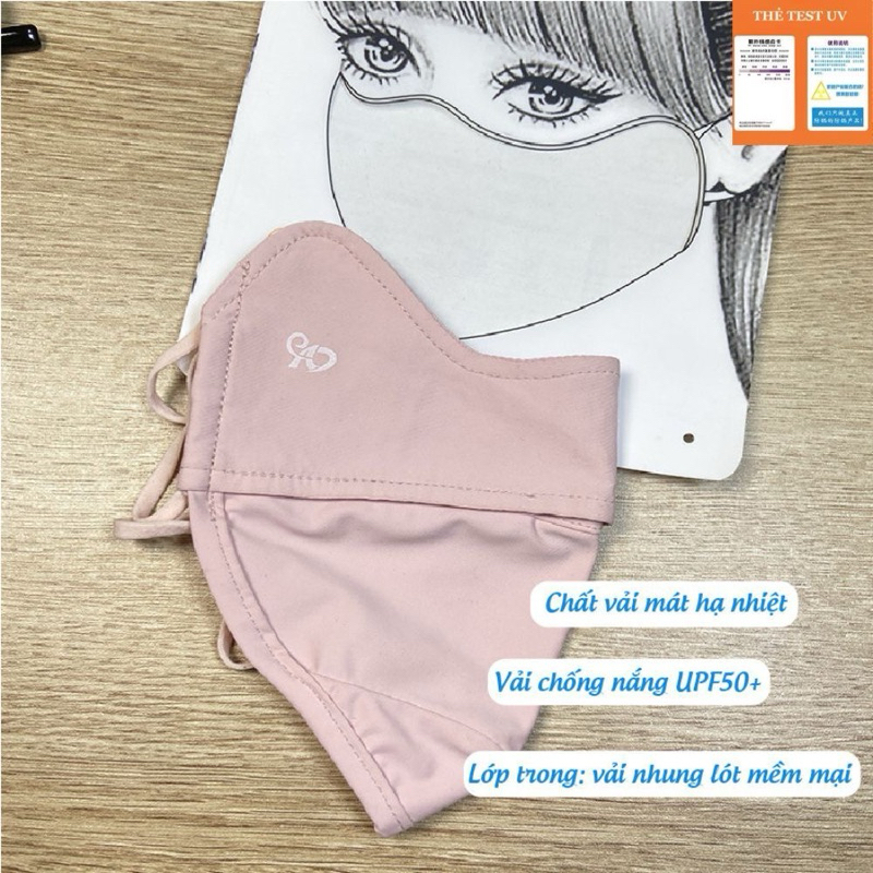 Khẩu trang vải chống tí uv, chống nắng cao cấp siêu bền mẫu mới