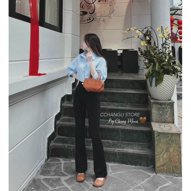 Áo Sơ Mi Nữ Dài Tay Chất Đũi Oversize Phong Cách Thường Ngày