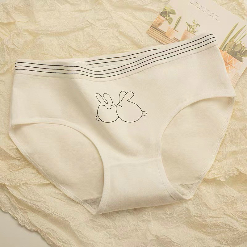 QUẦN LÓT COTTON THỎ CẠP KẺ MÃU MỚI 595