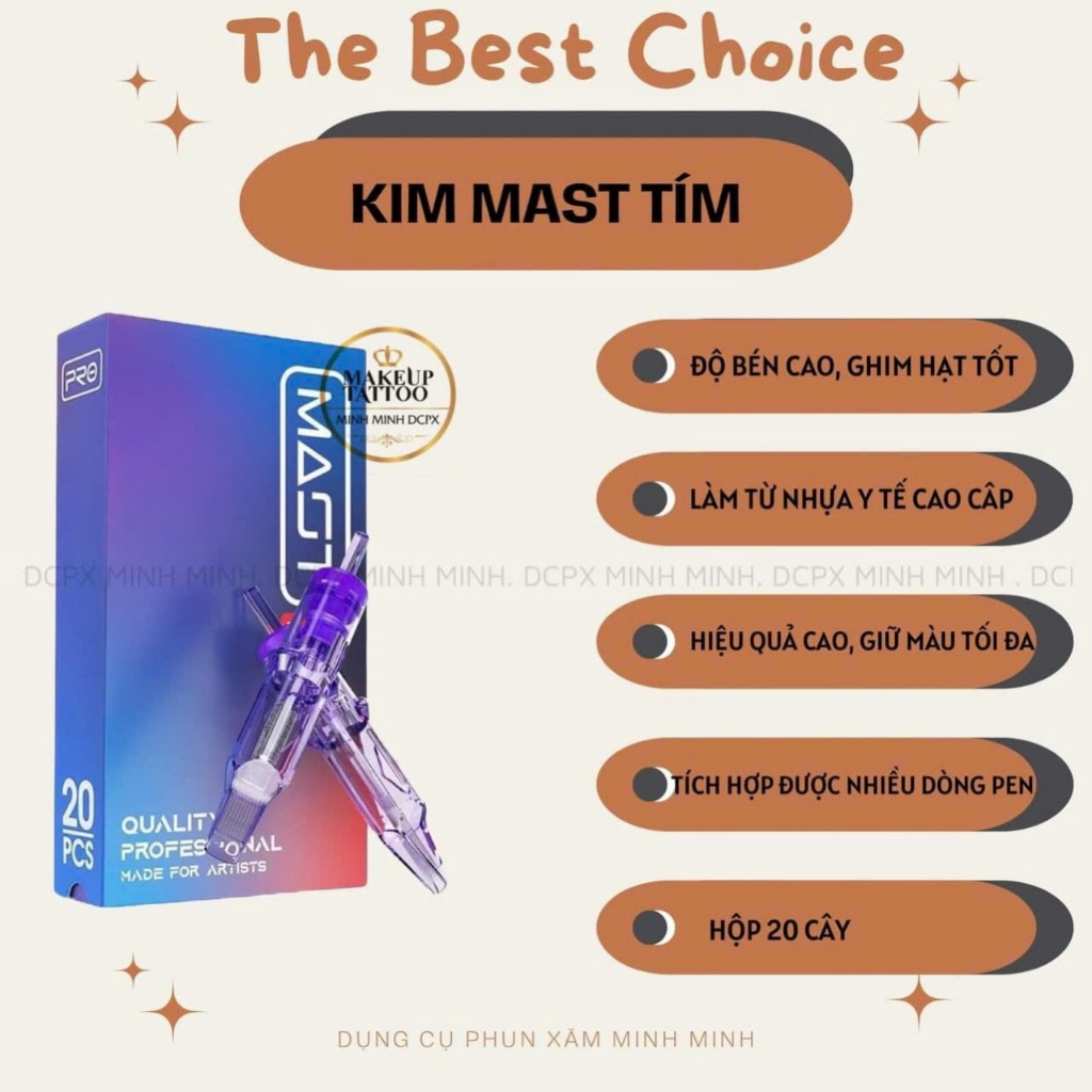 Kim Pen Mast Tím Hàng Chính Hãng Chuyên Phun Sợi Hạt, Đi Sợi Nét