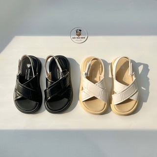 Dép Sandal Quai Chéo Chất Liệu Da PU Mềm Mại Đế Mềm Phong Cách Hàn Quốc Cho Bé (SD39)
