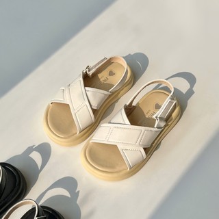 Dép Sandal Quai Chéo Chất Liệu Da PU Mềm Mại Đế Mềm Phong Cách Hàn Quốc Cho Bé (SD39)