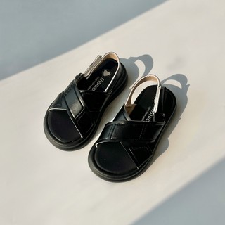 Dép Sandal Quai Chéo Chất Liệu Da PU Mềm Mại Đế Mềm Phong Cách Hàn Quốc Cho Bé (SD39)