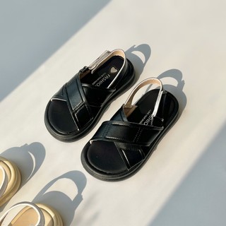 Dép Sandal Quai Chéo Chất Liệu Da PU Mềm Mại Đế Mềm Phong Cách Hàn Quốc Cho Bé (SD39)