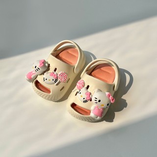 Dép Sục Hở Mũi Gắn Sticker Cute Đáng Yêu 3 Màu Cho Bé Chất Liệu Nhựa Eva Êm Mềm Cho Bé Gái(S12)