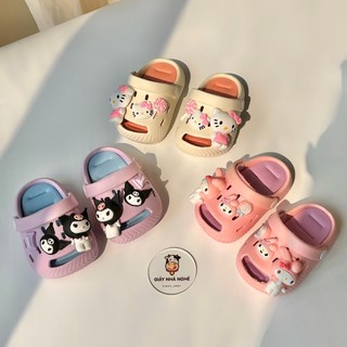 Dép Sục Hở Mũi Gắn Sticker Cute Đáng Yêu 3 Màu Cho Bé Chất Liệu Nhựa Eva Êm Mềm Cho Bé Gái(S12)