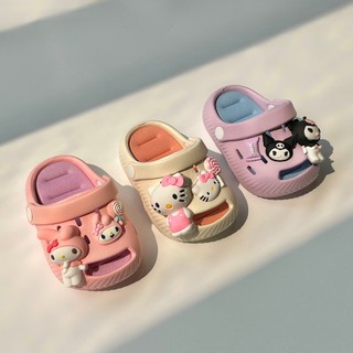 Dép Sục Hở Mũi Gắn Sticker Cute Đáng Yêu 3 Màu Cho Bé Chất Liệu Nhựa Eva Êm Mềm Cho Bé Gái(S12)