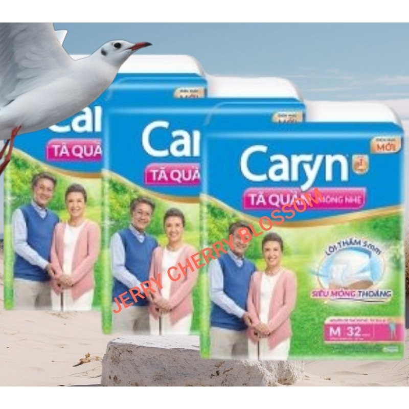 Bộ 3 Gói tã quần Caryn M32, L28, XL24 miếng