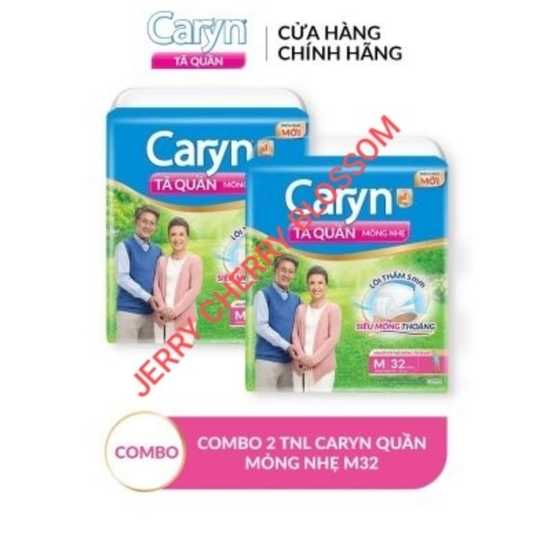 2 gói tã quần Caryn M32/ L28/XL24 miếng