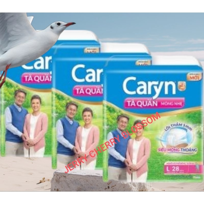Bộ 3 Gói tã quần Caryn M32, L28, XL24 miếng