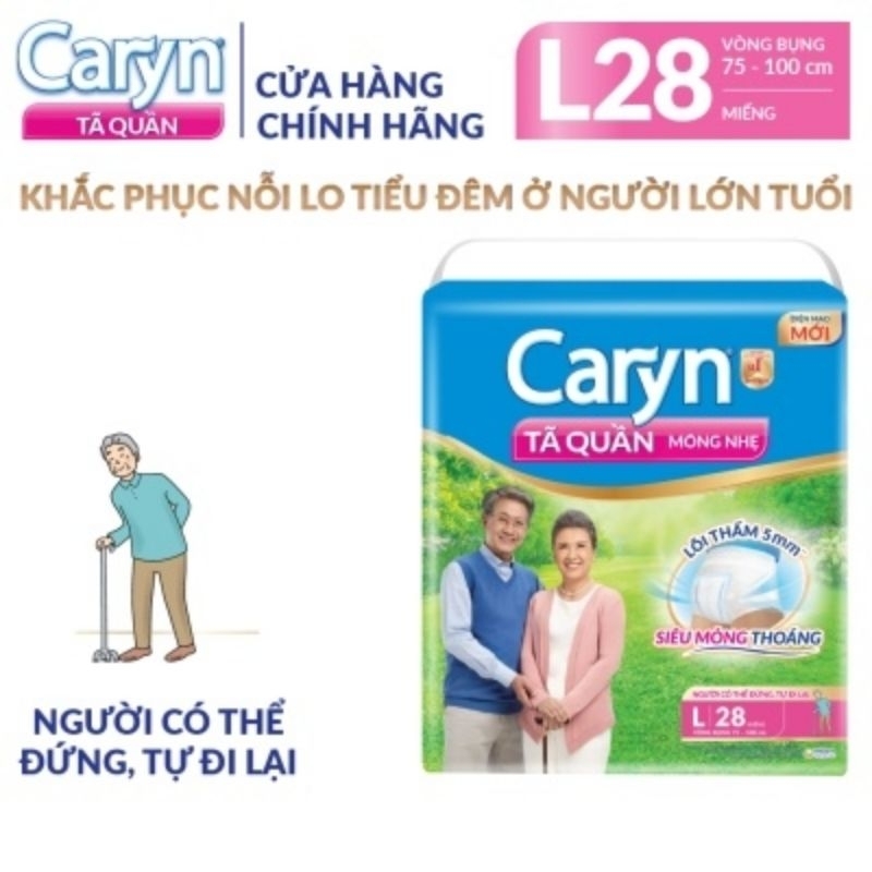 2 gói tã quần Caryn M32/ L28/XL24 miếng