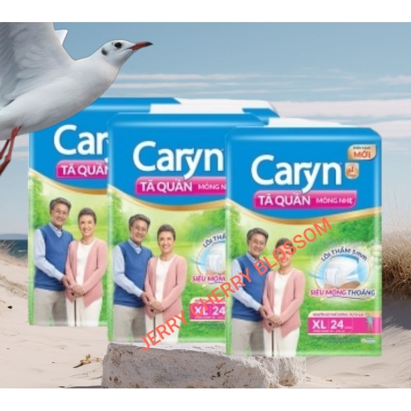 Bộ 3 Gói tã quần Caryn M32, L28, XL24 miếng