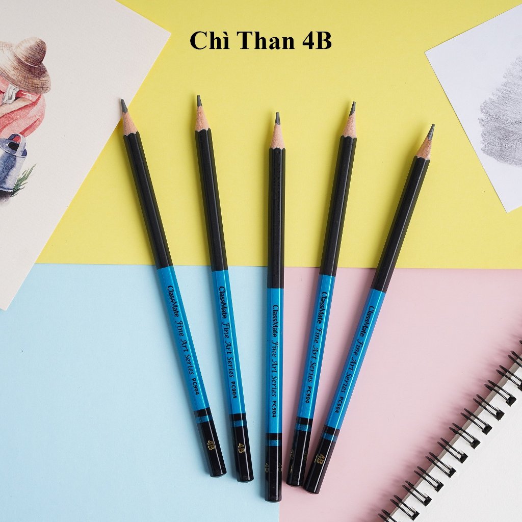 Bút Chì Gỗ Chuyên Phác Họa Fine Art Cao Cấp HB/2B/3B/4B/5B/6B -1 Chiếc , Nét Bút Mịn, Họa Cụ, Vẽ Tranh Chuyên Nghiệp