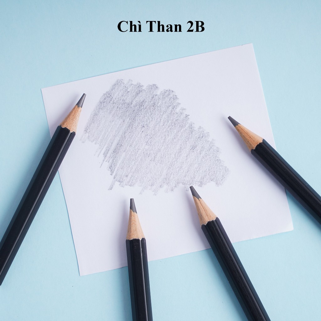 Bút Chì Gỗ Chuyên Phác Họa Fine Art Cao Cấp HB/2B/3B/4B/5B/6B -1 Chiếc , Nét Bút Mịn, Họa Cụ, Vẽ Tranh Chuyên Nghiệp