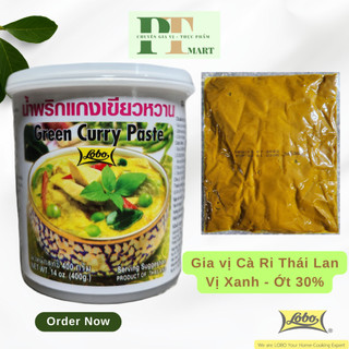 Gia vị cà ri Thái Hủ 400gr hiệu Lobo, có 2 vị: ĐỎ và XANH / Red and Green Curry Paste -->