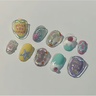 nailbox thiết kế thủ công form ngắn được đổi form
