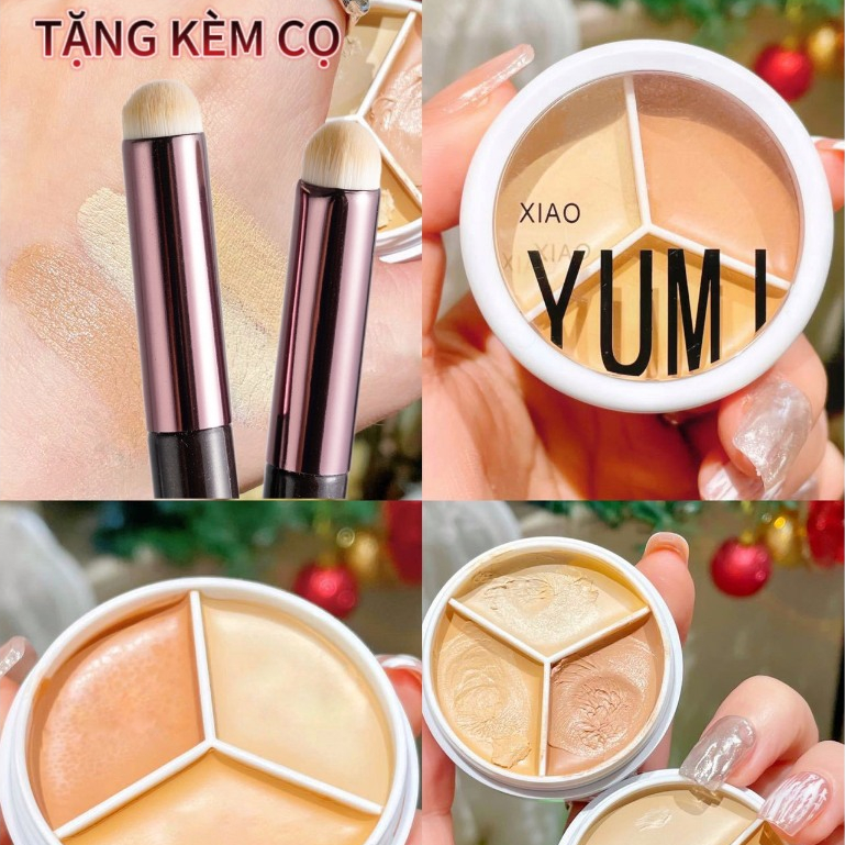 [TẶNG CỌ] Che Khuyết Điểm YUMI 3 Tông Màu Che Phủ Tốt, Lâu Trôi Nhỏ Gọn Tiện Lợi Cực Hot