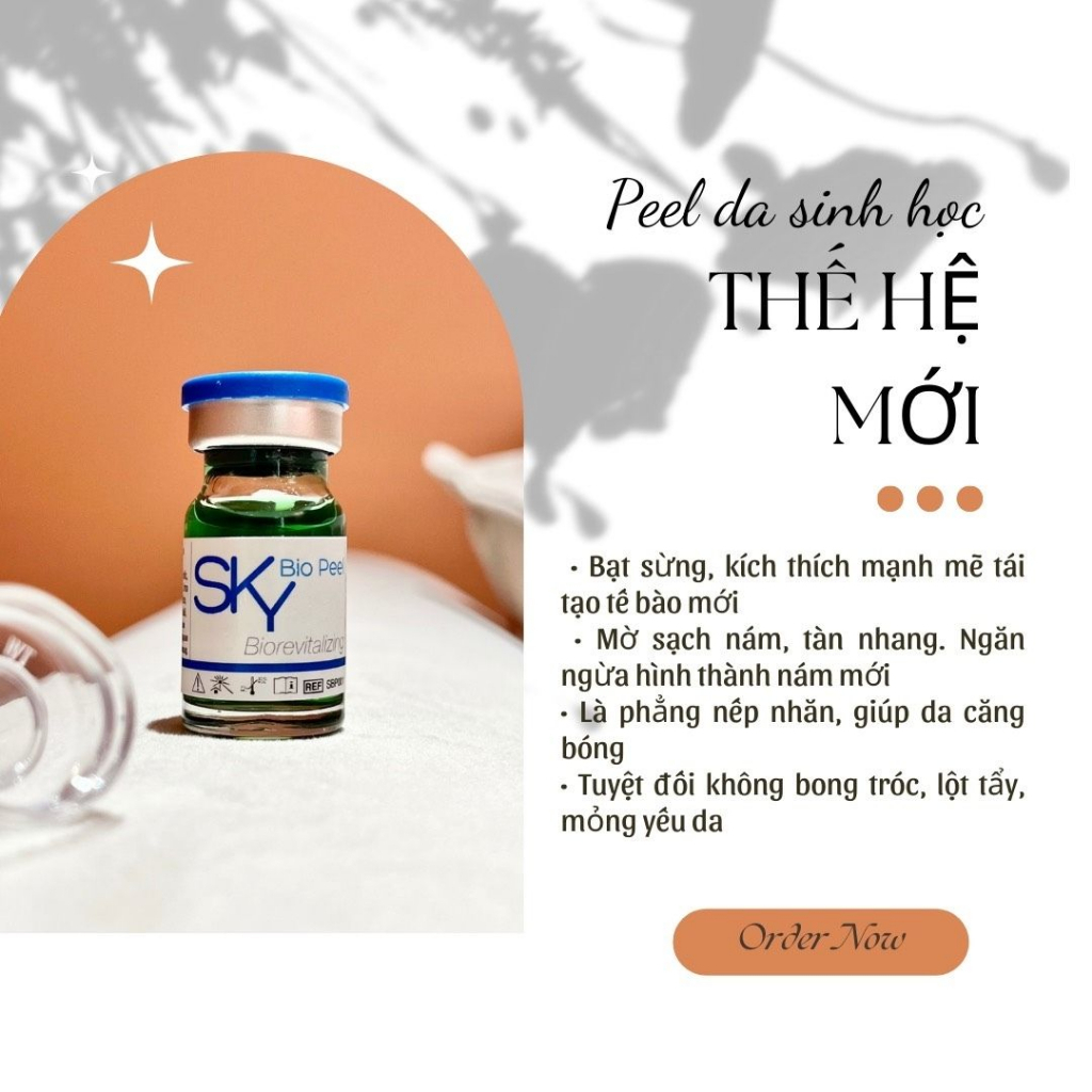 Peel Da Sinh Học Thế Hệ Mới  SKY BIO Dành Cho Da Mặt, Da Tay Không Bong Tróc - Giúp Làn Da Trắng Sáng - Căng Bóng