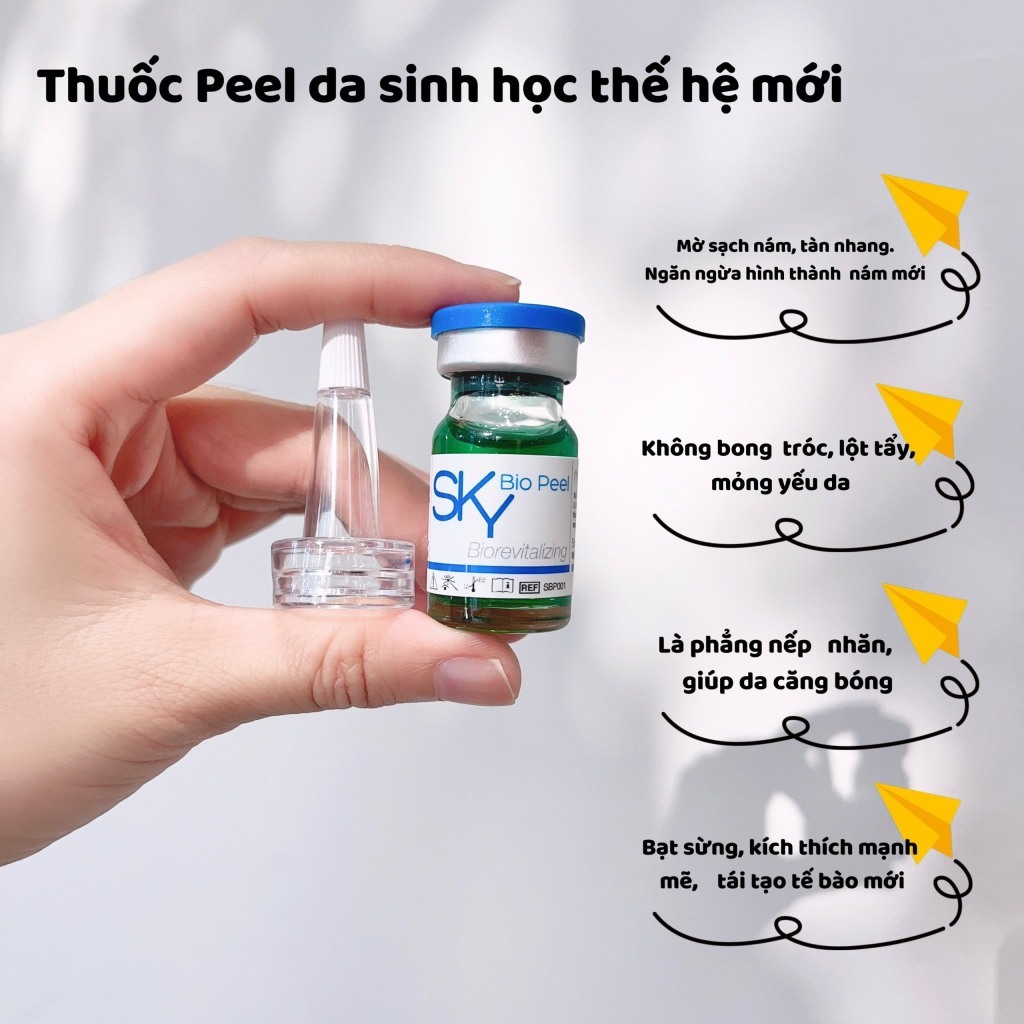 Peel Da Sinh Học Thế Hệ Mới  SKY BIO Dành Cho Da Mặt, Da Tay Không Bong Tróc - Giúp Làn Da Trắng Sáng - Căng Bóng