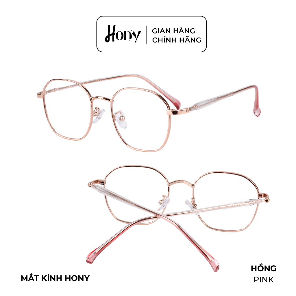 Mắt kính Unisex thời trang HONY - Gọng hợp kim cao cấp đa giác thời trang