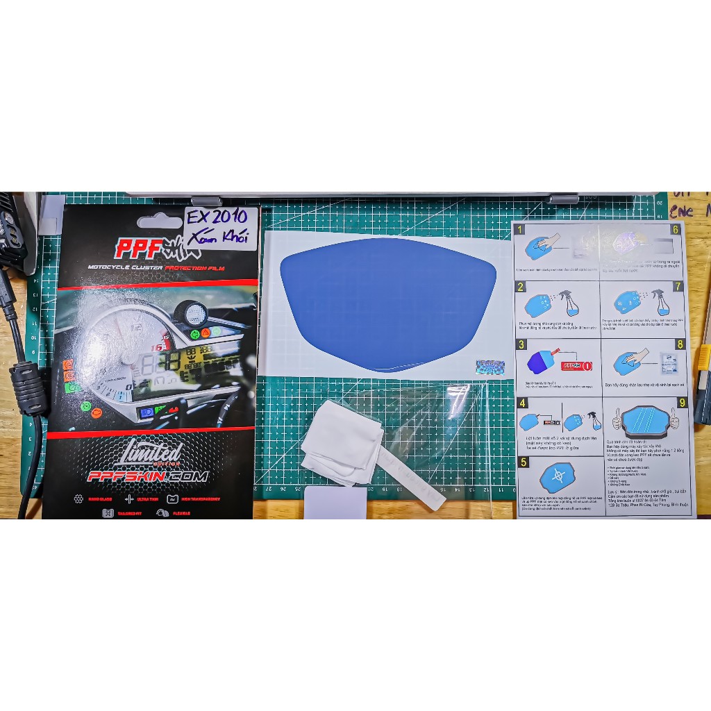 PPF Exciter 2010 ... UPPF dán bảo vệ mặt đồng hồ xe , xước tự phục hồi vết xước dâm