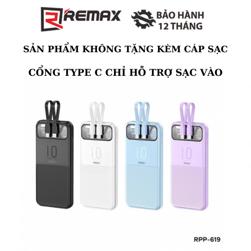 Pin Sạc Dự Phòng Remax RPP-619 10000mAh / RPP-620 20000mAh Sạc Nhanh PD ...