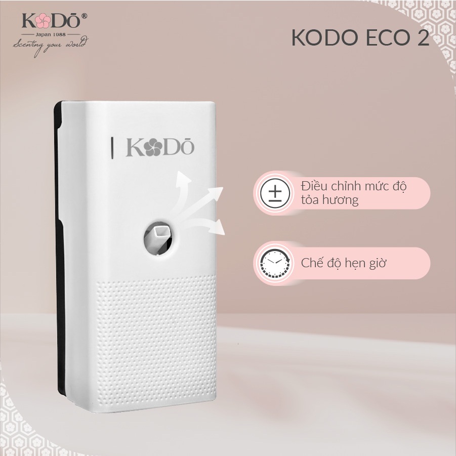 Ảnh Máy Khuếch Tán Tinh Dầu KODO ECO2 Không Gian Dưới 15m2 Dành Cho Toilet, Thang Máy (Bình dầu Chuyên Dụng 100ml) 1